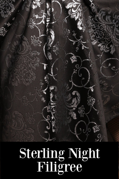 36. Fairy Skirt in Sterling Night Filigree - THE HEXES, HEMS & HYSTERIA COLLECTION