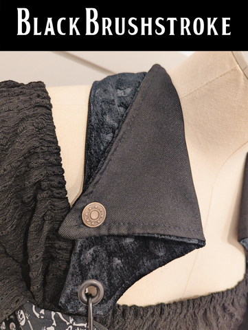 40. Detachable Voyager Fold Over Collar Straps *Various Black Fabric Options* - The Parlay and Promenade Collection