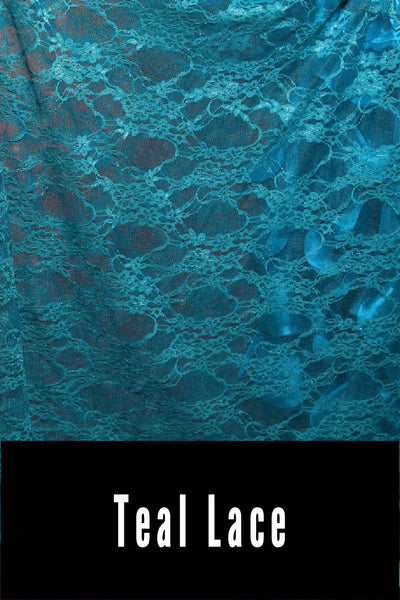 11. Deluxe 2-Tier Peplum Ruffle in Turquoise & Bronze Medallion with Teal Lace - The Minerally Mine Collection