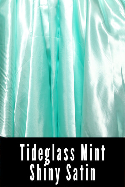 Tulip Skirt in Tideglass Mint Shiny Satin - Spooky Saturday Part 3