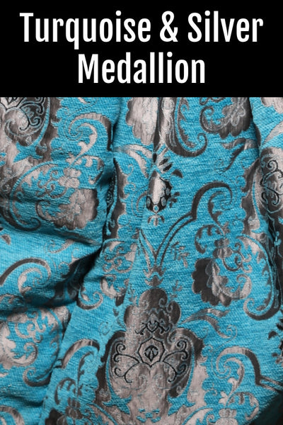 64. Traveler's Hood in Turquoise & Silver Medallion - The "Love at Frost Sight" Collection