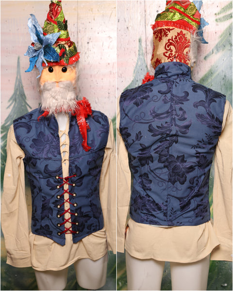 Men's Flynn Vest in Blue Floral - Day 8 of 12 Days of Damsel Christmas 2025