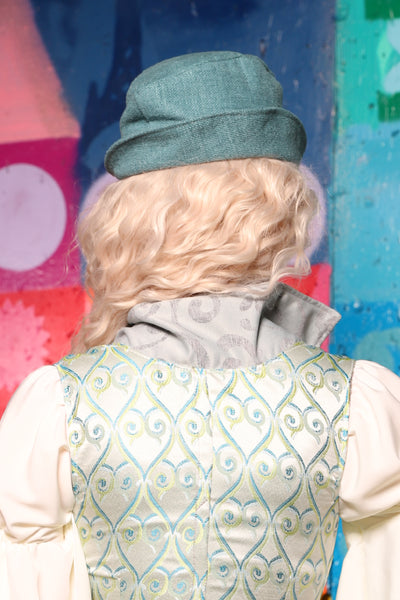 Garrison Hat in Lagoon Spell Upholstery - The World of Laughter and Hopes Collection