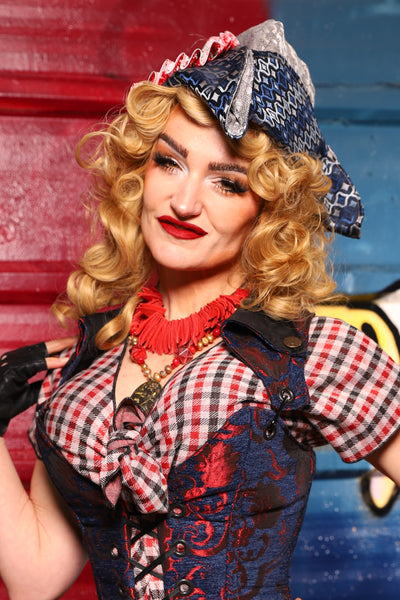 Tricorn Hat in Star-Spangled Jacquard - The Ameri-can-can Collection