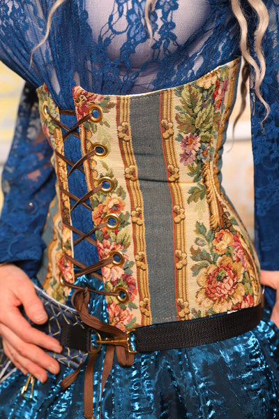Petite Wench Underbust Corset in Floral Wall Paper - Surprise Sale!