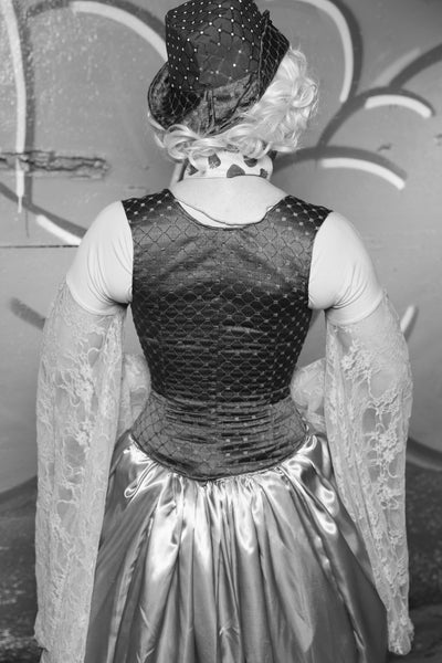 Maiden Bodice Corset in Pearl Pink Damask - Surprise Sale!