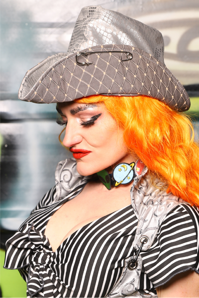 Choker Necklace in Planet Patches  - The Gilded Galaxy Collection