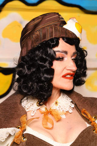 Garrison Hat w/brim in Heirloom Paisley *NO EGG* - "Wakey Wakey Eggs & Bakey" Collection