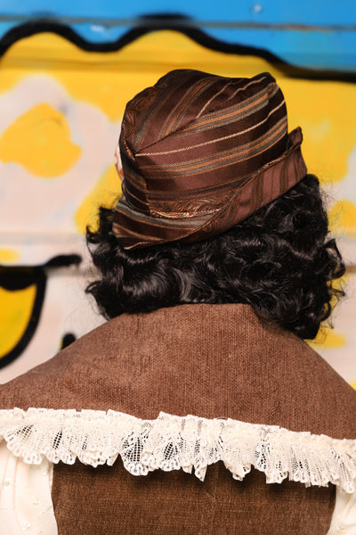 Garrison Hat w/brim in Heirloom Paisley *NO EGG* - "Wakey Wakey Eggs & Bakey" Collection
