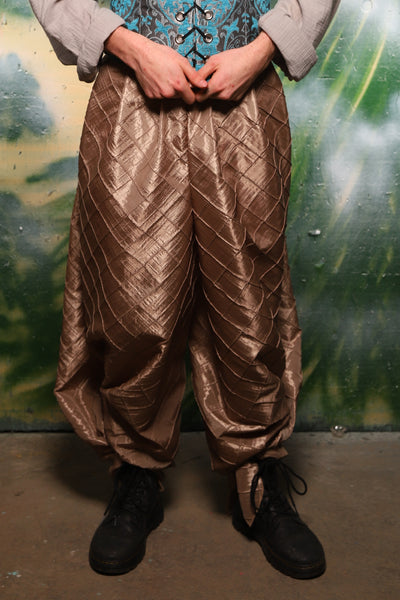 54. Side Tie Pirate Pants in Sand Pintuck - The "Love at Frost Sight" Collection