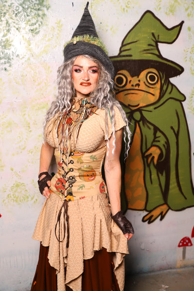 PETITE Wench Corset in Over the Garden Wall- Spooky Saturday Part 1