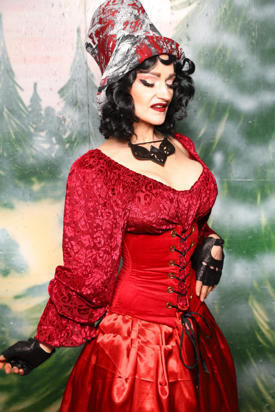 Petite Wench Corset in Red Velvet - Day 4 of 12 Days of Christmas