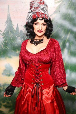 Petite Wench Corset in Red Velvet - Day 4 of 12 Days of Christmas