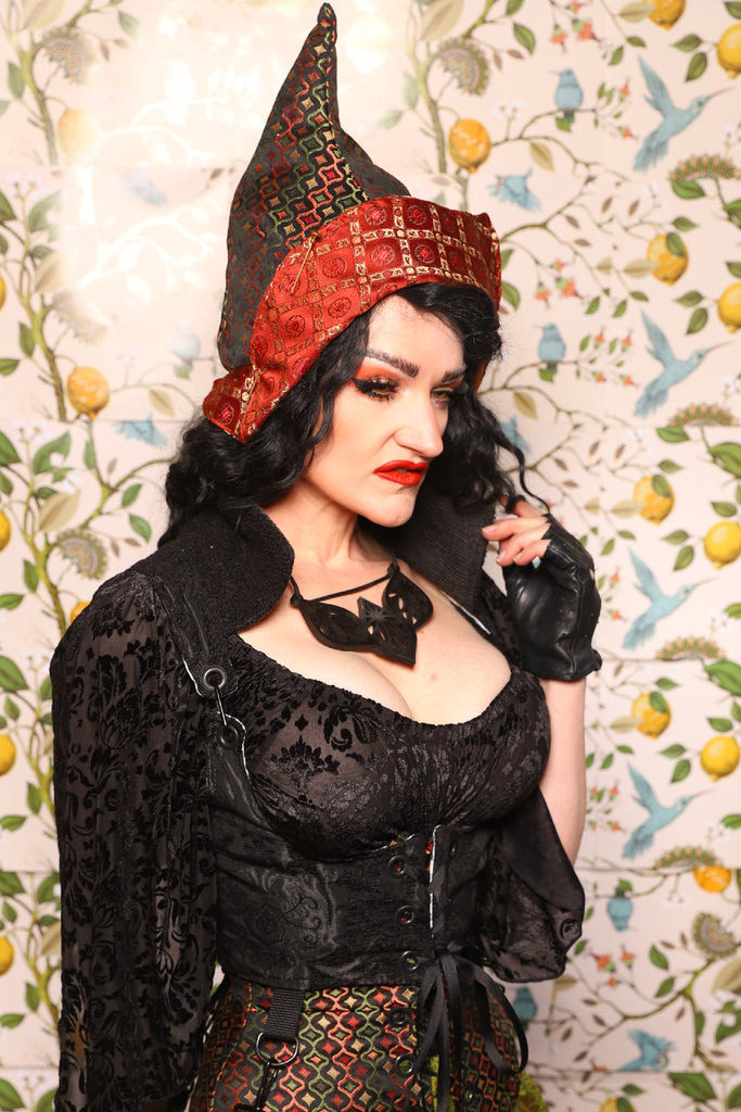 Pixie Hat in Troubadour Jacquard - The Wandering Minstrel Collection