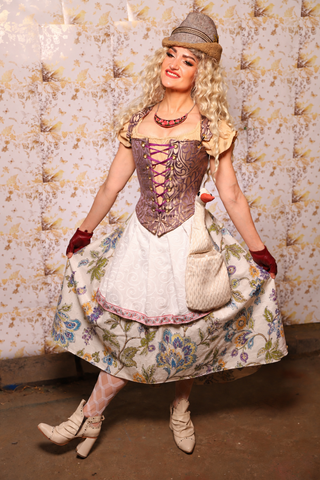 Hobbit Tulip Skirt + Apron ONLY in Painted Wildflower - Oktoberfest Sets Collection