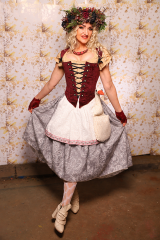 05. Oktoberfest Set #5: Elizabethan Corset + Hobbit Tulip Skirt + Apron *blouse sold separately* - Oktoberfest Sets Collection