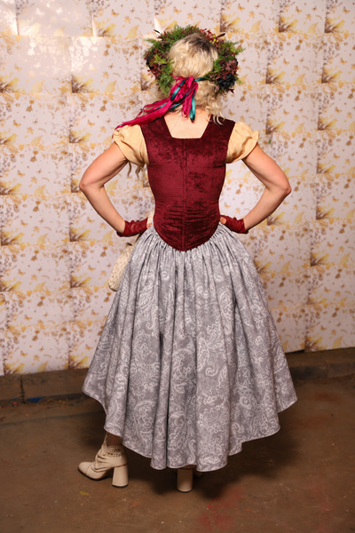 05. Oktoberfest Set #5: Elizabethan Corset + Hobbit Tulip Skirt + Apron *blouse sold separately* - Oktoberfest Sets Collection