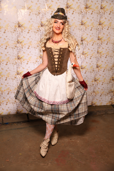 13. Oktober Fest Set #13: Elizabethan Corset + Hobbit Tulip Skirt + Apron *blouse sold separately* - Oktoberfest Sets Collection