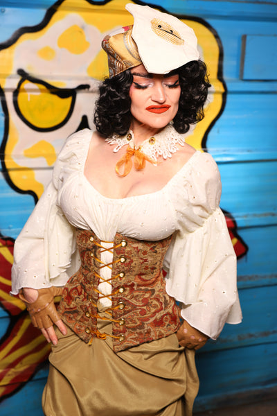 Wench in Spice Tapestry - "Wakey Wakey Eggs & Bakey" Collection