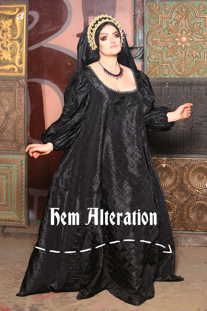 Medieval Gown HEM ALTERATION- To Make it Shorter